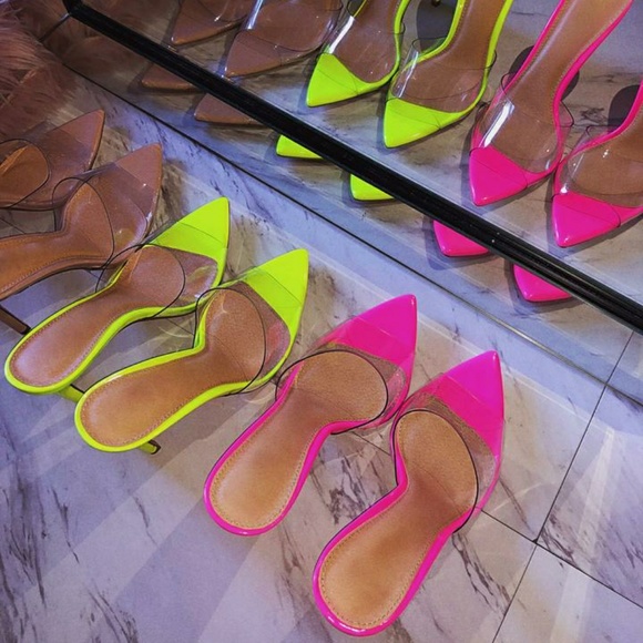 NEON YELLOW HAVANA MULES - Picture 3 of 5